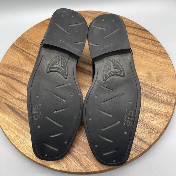 Toschi Oxfords Mens 9.5 Black Leather Carbonlite CIS Italy Dress Shoes Comfort - Picture 7 of 10